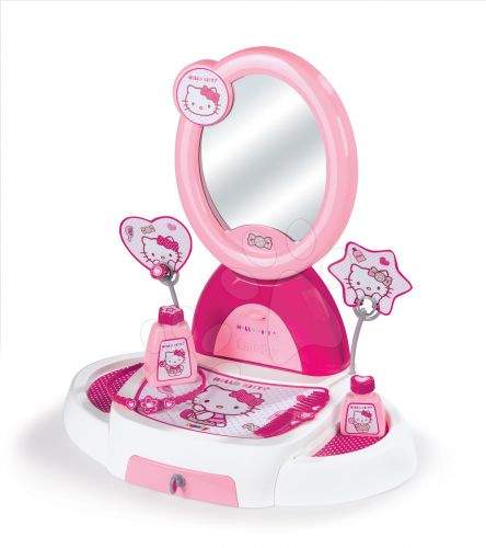 SMOBY kosmetický stolek Hello Kitty s otevírací zásuvkou a doplňky