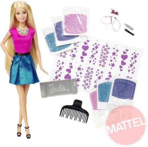 Mattel BRB Barbie třpytivé vlasy set s vlasovými doplňky