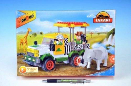 MIKRO TRADING Stavebnice BanBao Safari Terénní jeep + 2 figurky