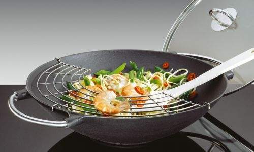 Küchenprofi PREMIUM Litinová wok pánev 36 cm