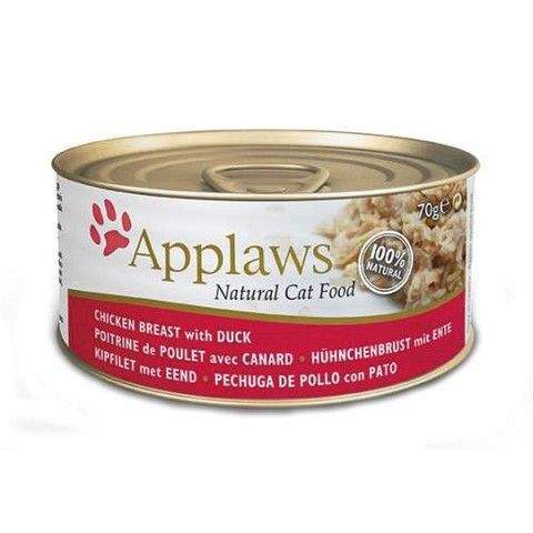 Applaws konzerva Cat kuřecí prsa a kachna 70 g