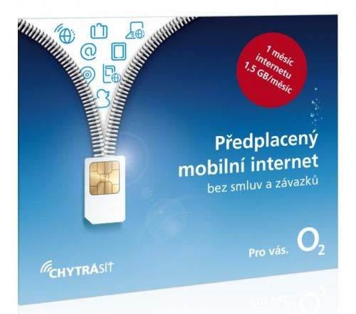 O2 Předplacený mobilní internet s 1,5 GB