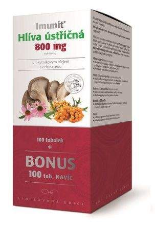 Hlíva ústřičná 800 mg s rakytníkem a echinaceou Imunit 100 tobolek