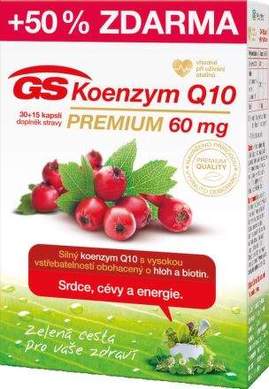 GS Koenzym Q10 60 mg Premium 30 kapslí
