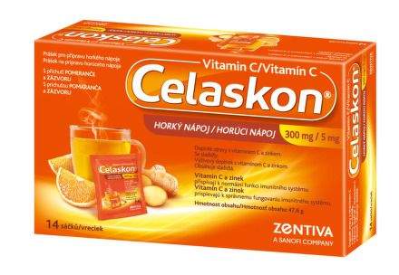 Celaskon horký nápoj 300 mg + Zinek 5 mg 14 sáčků