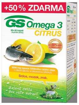 Pharmaceuticals GS Omega 3 Citrus 60+30 kapslí