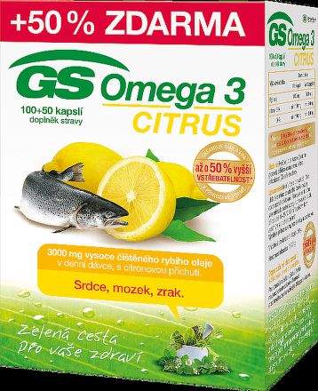 GS Omega 3 Citrus 100+50 kapslí