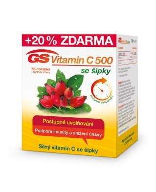 GS Vitamín C 500 se šípky 50+10 tablet
