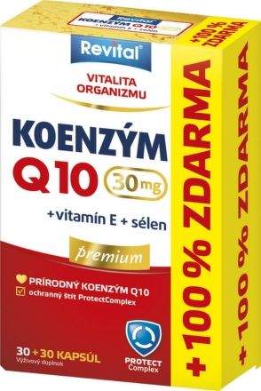 Revital Koenzym Q10 30 mg + Se + vitamín E 30 kapslí