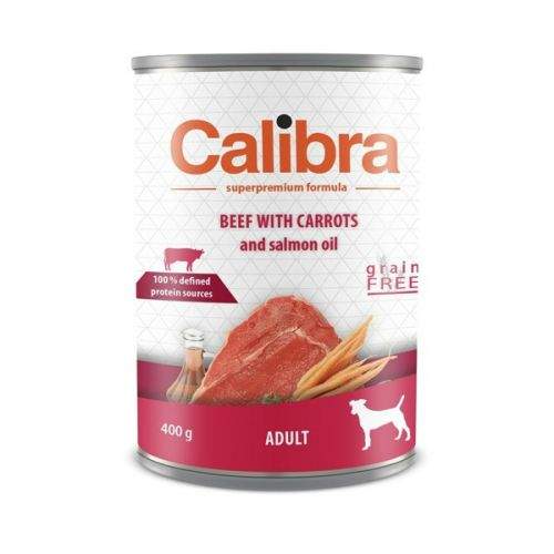 Calibra Dog konzerva Adult hovězí s mrkví 400 g
