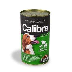 Noviko Calibra Dog konzerva jehněčí+hovězí+kuřecí v želé 1240 g