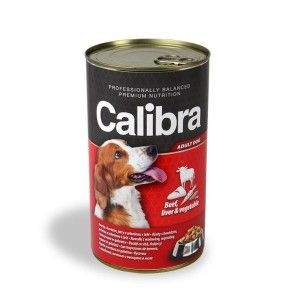 Noviko Calibra Dog konzerva hovězí+játra+zelenina v želé 1240 g