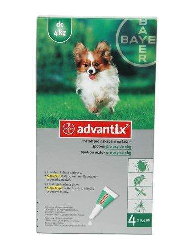 Advantix Pro psy do 4 kg a u v 4x1 ml