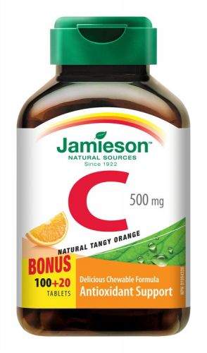 JAMIESON Vitamín C 500 mg na cucání s příchutí pomeranče 120 tablet