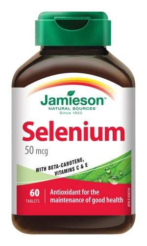 Jamieson Selen 50 mcg s betakarotenem a vitamíny C a E 60 tablet