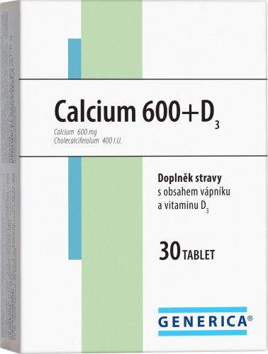 Calcium 600+D3 Generica 30 tablet