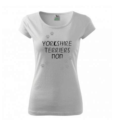 Myshirt.cz Yorkshire Terriers mom (Yorkšírský teriér) (Reflexní tlapky) triko