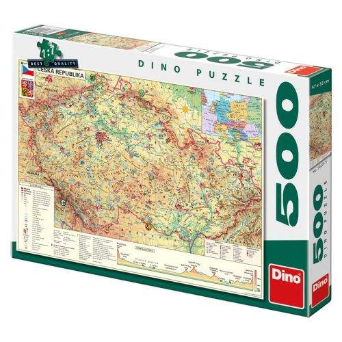 Dino Mapa české republiky 500 dílků