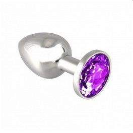 Rimba anální kolík malý s fialovým krystalem #8009