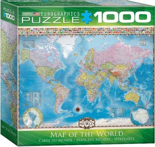 EuroGraphics Puzzle Mapa světa 1000 dílků