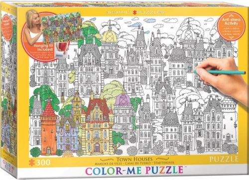 EuroGraphics Puzzle COLOR ME Domy ve městě 300 dílků