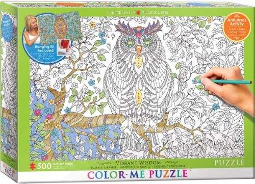 EuroGraphics Puzzle Color me Moudrá sova 500 dílků