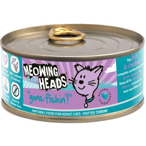 Pet-Food MEOWING HEADS Gone fishing konzerva 100 g