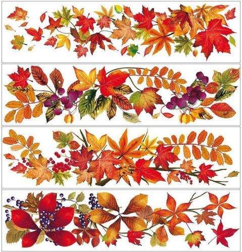 Anděl Přerov Okenní fólie pruh s podzimním listím set