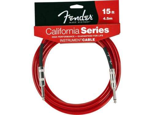 FENDER kabel California Cable Candy Apple Red 15ft., 4,5 m