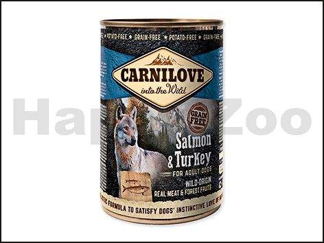 CARNILOVE Konzerva Salmon & Turkey for Adult Dogs 400 g