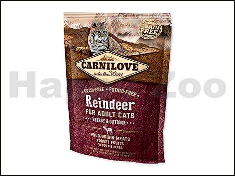 CARNILOVE Cat Reindeer for Adult Cats Energy and Outdoor 400 g