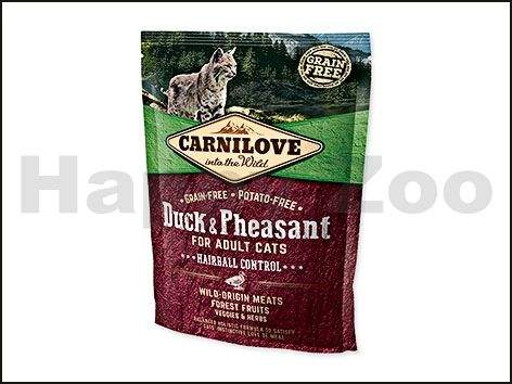 CARNILOVE Cat Duck & Pheasant for Adult Cats Hairball Control 400 g
