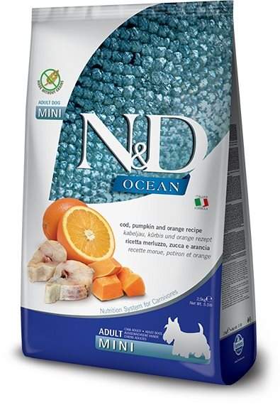 N&D Grain Free Pumpkin Dog Adult Mini Codfish & Orange 7 kg