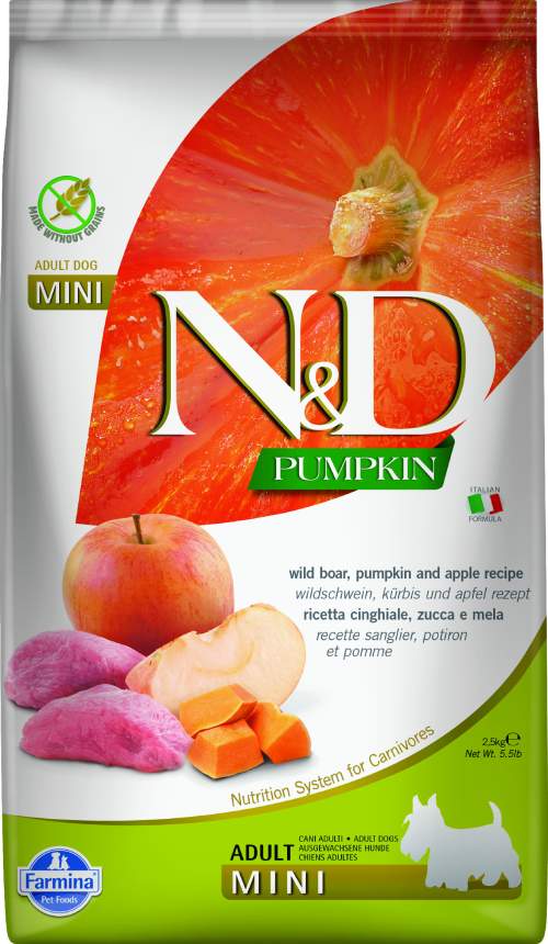 N&D Grain Free Pumpkin Dog Adult Mini Boar & Apple 2,5 kg