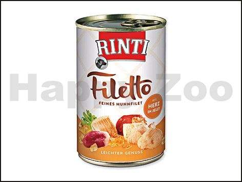 RINTI Filetto Konzerva kuře a kuřecí srdce v želé 420 g