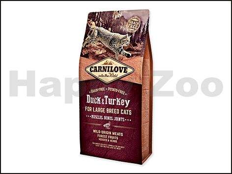 CARNILOVE Cat Duck & Turkey for Large Breed Cats Muscles, Bones, Joints 6 Kg