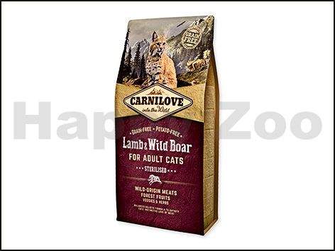 CARNILOVE Cat Lamb & Wild Boar for Adult Cats Sterilised 6 kg