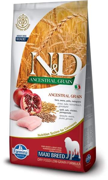 N&D Low Grain Dog Adult Maxi Chicken & Pomegranate 12 kg