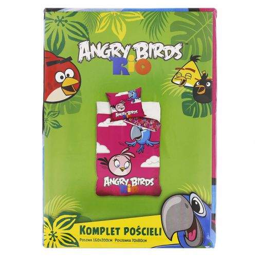 Carbotex Angry Birds Rio světlefialové bavlněné povlečení