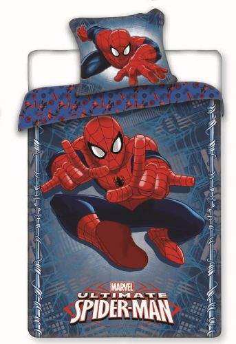 JERRY FABRICS Spiderman modré bavlněné povlečení