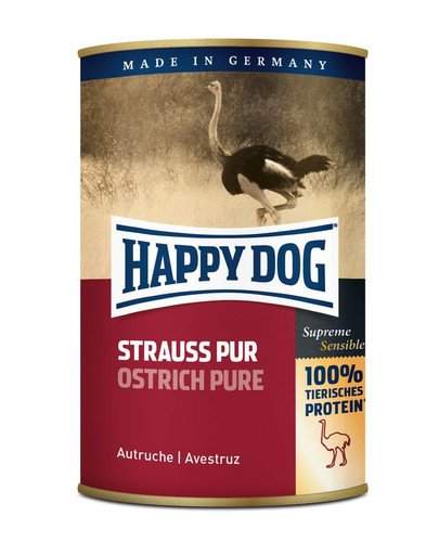 HAPPY DOG Strauß Pur 100% pštrosí maso 400 g
