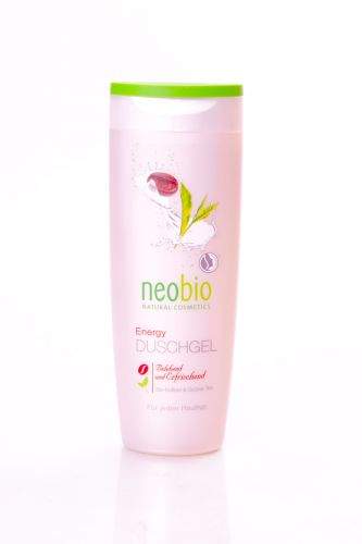Neobio Sprchový gel Energy s bio kofeinem a zeleným čajem 250 ml