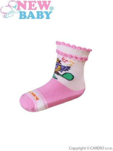 New Baby bavlněné ponožky s ptáčkem