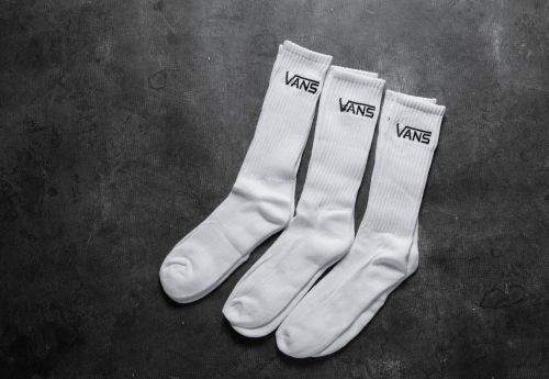 Vans Socks M Classic Crew White 3 Pairs ponožky