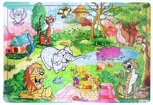 RAPPA puzzle dřevěné zvířata ZOO