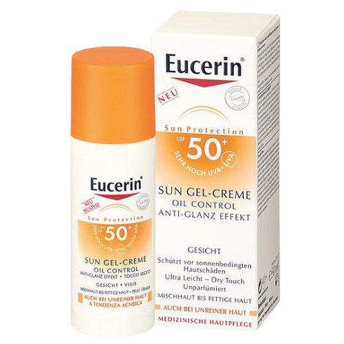 Eucerin Ochranný krémový gel na opalování na obličej Oil Control SPF 50+ 50 ml