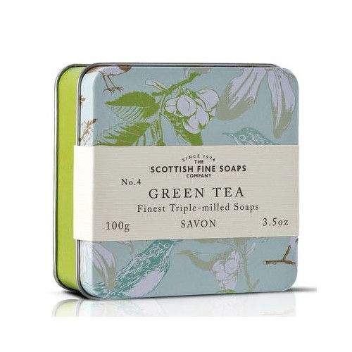 Scottish Fine Soaps Mýdlo v plechu Zelený čaj 100 g