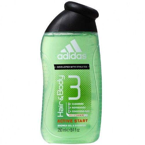 Adidas Sprchový gel a šampon pro muže 3 v 1 Hair & Body Active Start 400 ml