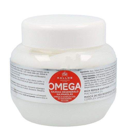 Kallos Regenerační maska na vlasy s omega-6 komplexem a makadamia olejem 1000 ml