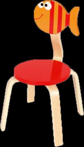 SCRATCH Dřevěná židle Rybička